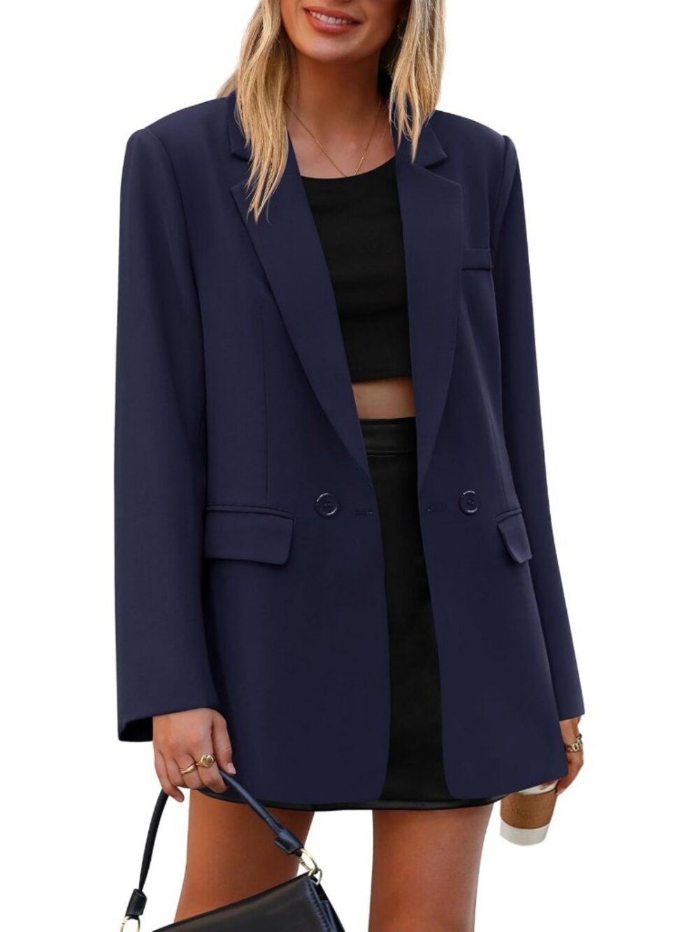 Chic Women's Oversized Blazer for Fall - Stylish Business Casual Jacket